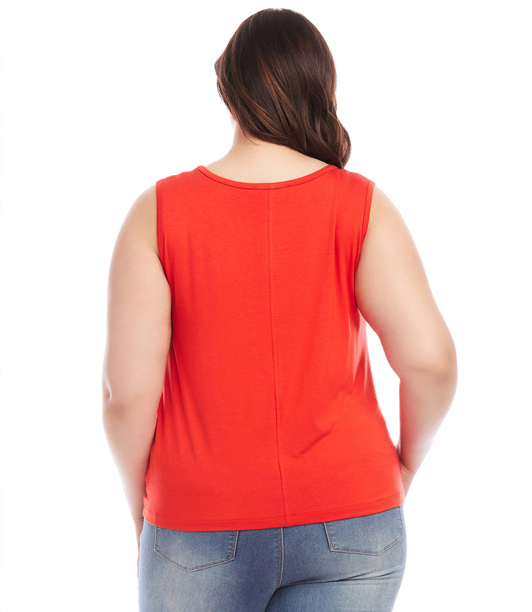 Plus Size Sleeveless Pick Up Top