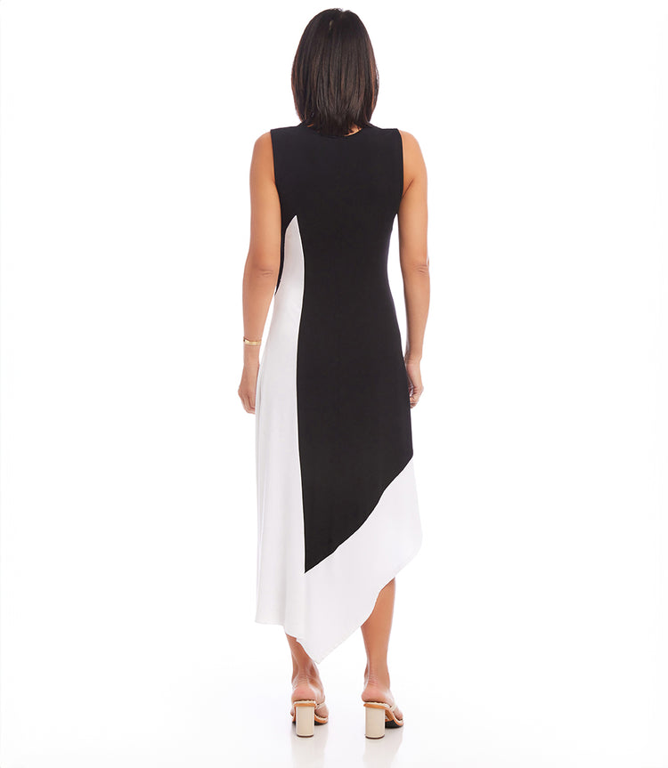 Asymmetric Colorblock Dress