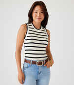 Ribbed Sleeveless Sweater Tank