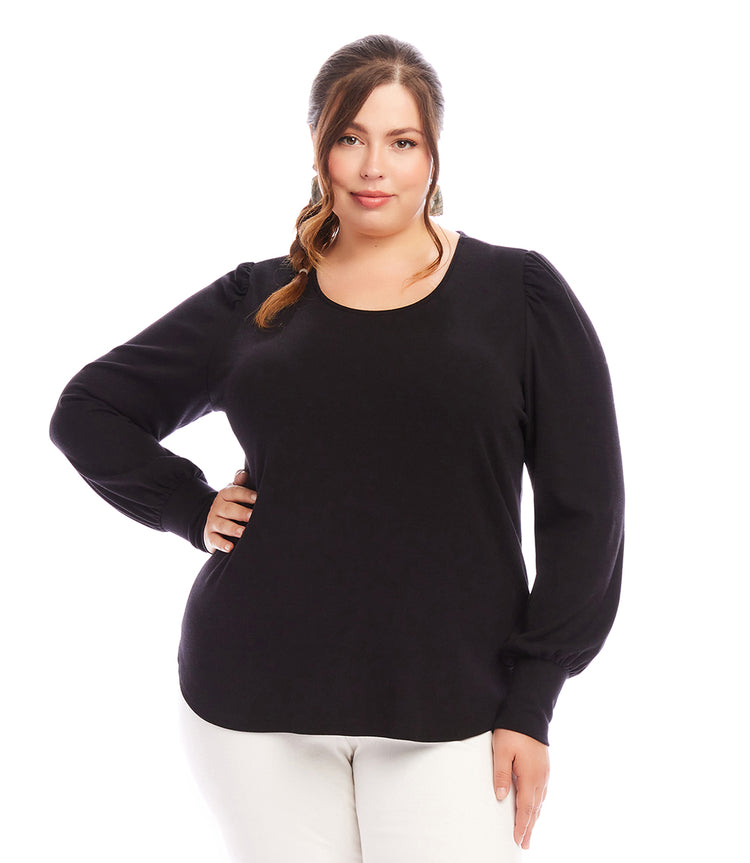 Plus Size Puff Sleeve Top