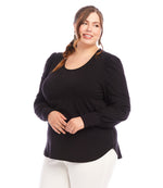 Plus Size Puff Sleeve Top