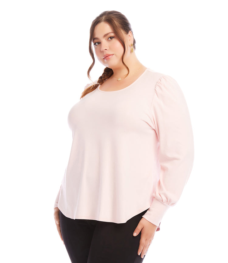 Plus Size Puff Sleeve Top