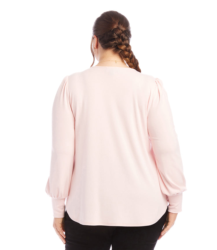 Plus Size Puff Sleeve Top