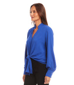 Long Sleeve Tie Front Top