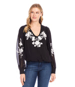 Embellished Blouson Top