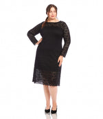 Plus Size Column Lace Dress