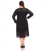 Plus Size Column Lace Dress