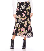 Petite Size Bias Cut Midi Skirt