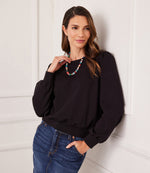 Petite Size Puff Sleeve Sweatshirt