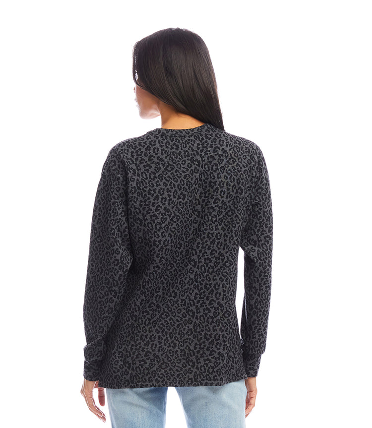 Long Sleeve V-Neck Sweatshirt