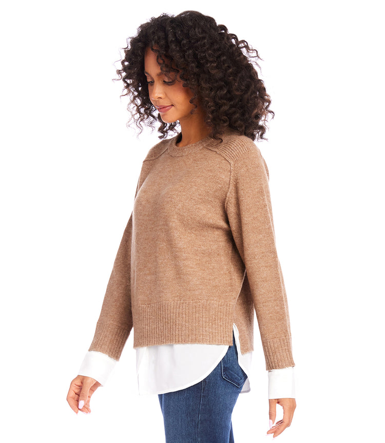 Layered Crewneck Sweater