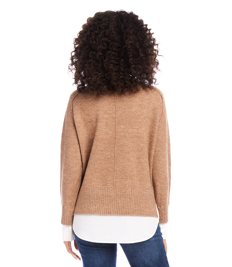 Layered Crewneck Sweater