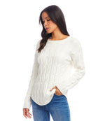 Cable Shirttail Sweater