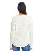 Cable Shirttail Sweater