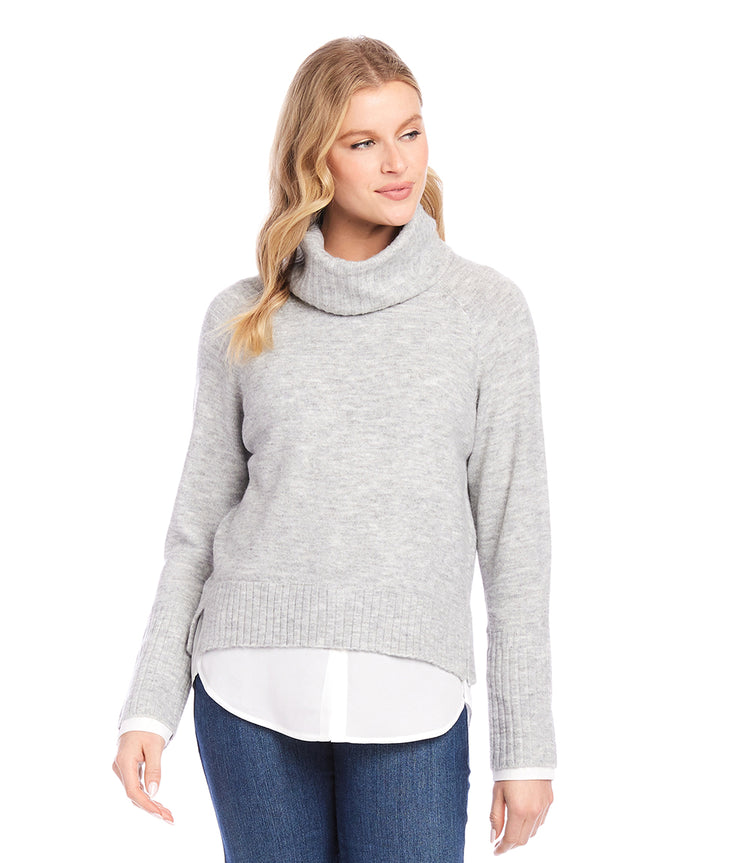 Layered Turtleneck Sweater