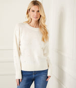 Petite Size Pearl Crewneck Sweater