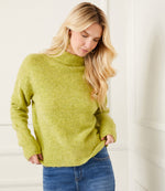 Petite Size Mock Neck Boucle Sweater