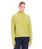 Petite Size Mock Neck Boucle Sweater