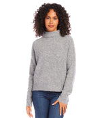 Mock Neck Boucle Sweater