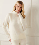 Mock Neck Boucle Sweater