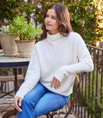 Mock Neck Boucle Sweater