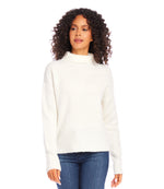 Mock Neck Boucle Sweater