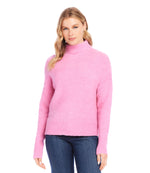 Mock Neck Boucle Sweater