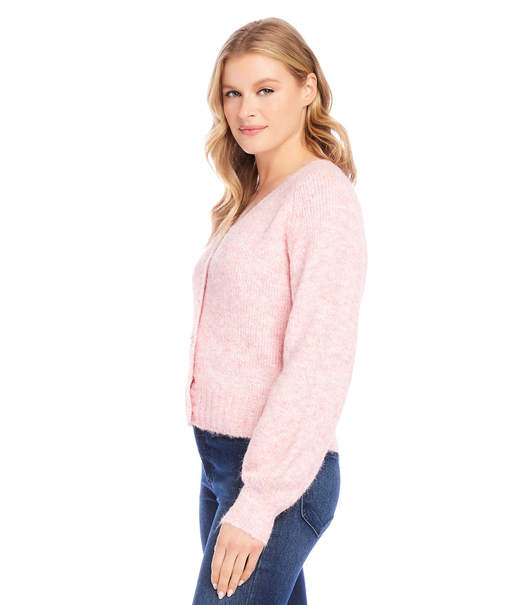 Pearl Button Cardigan Sweater