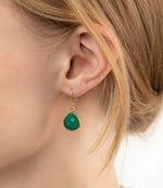 Gemstone Pear Drop Earrings