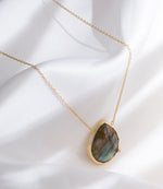 Gemstone Teardrop Necklace