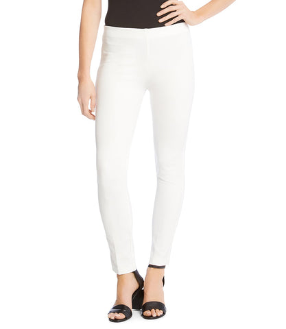 Women Solid Off White Ankle Length Leggings :: PANERI EMBROIDERY